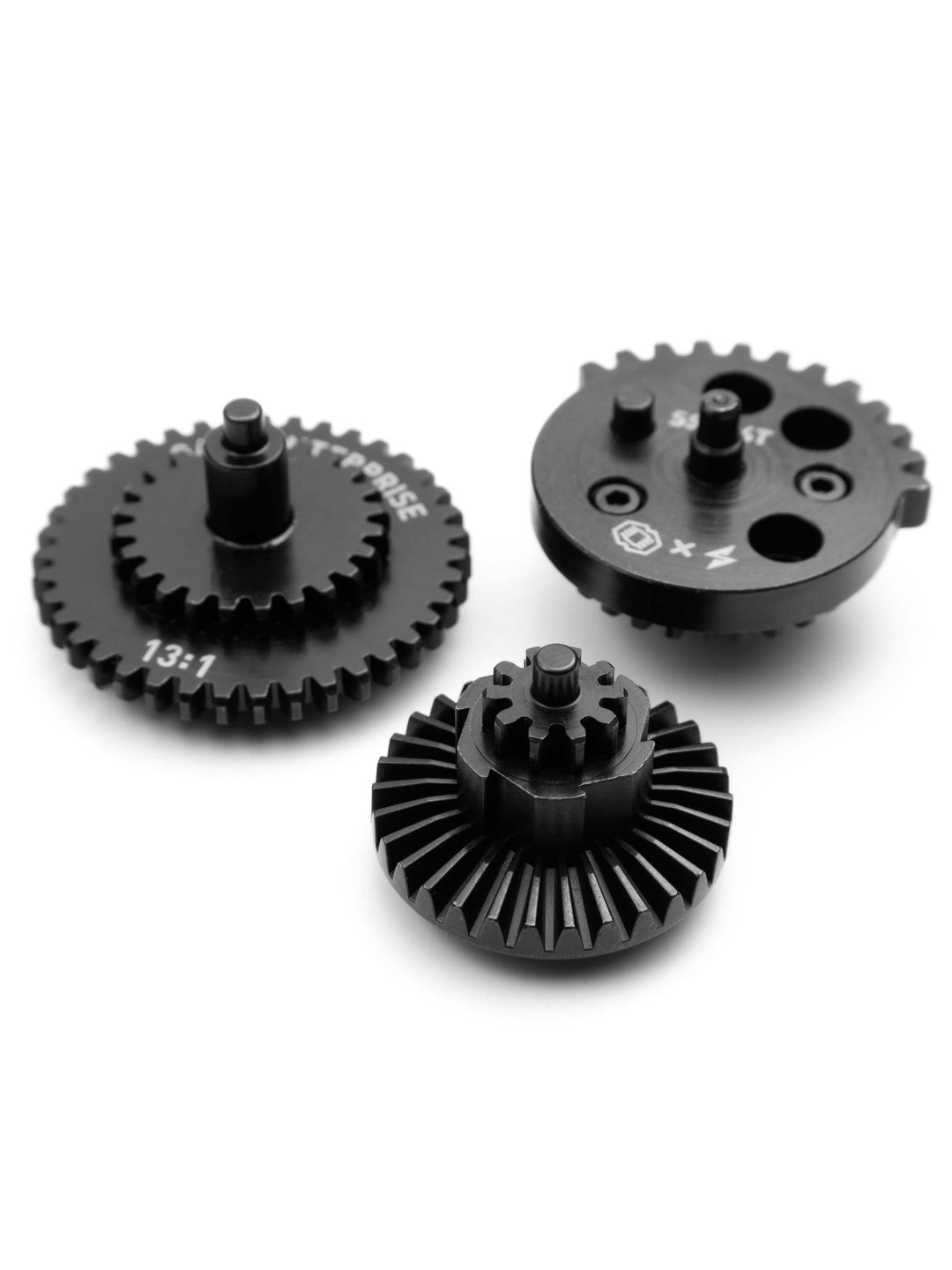 Gate EON Gear Set high speed 13:1 ratio with short stroked sector gear, cnc machined