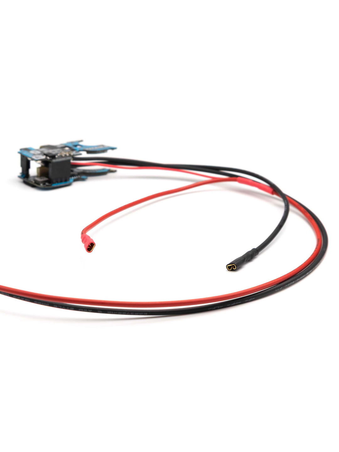 closeup of Titan II rear wired V2 gearbox AEG version motor cables