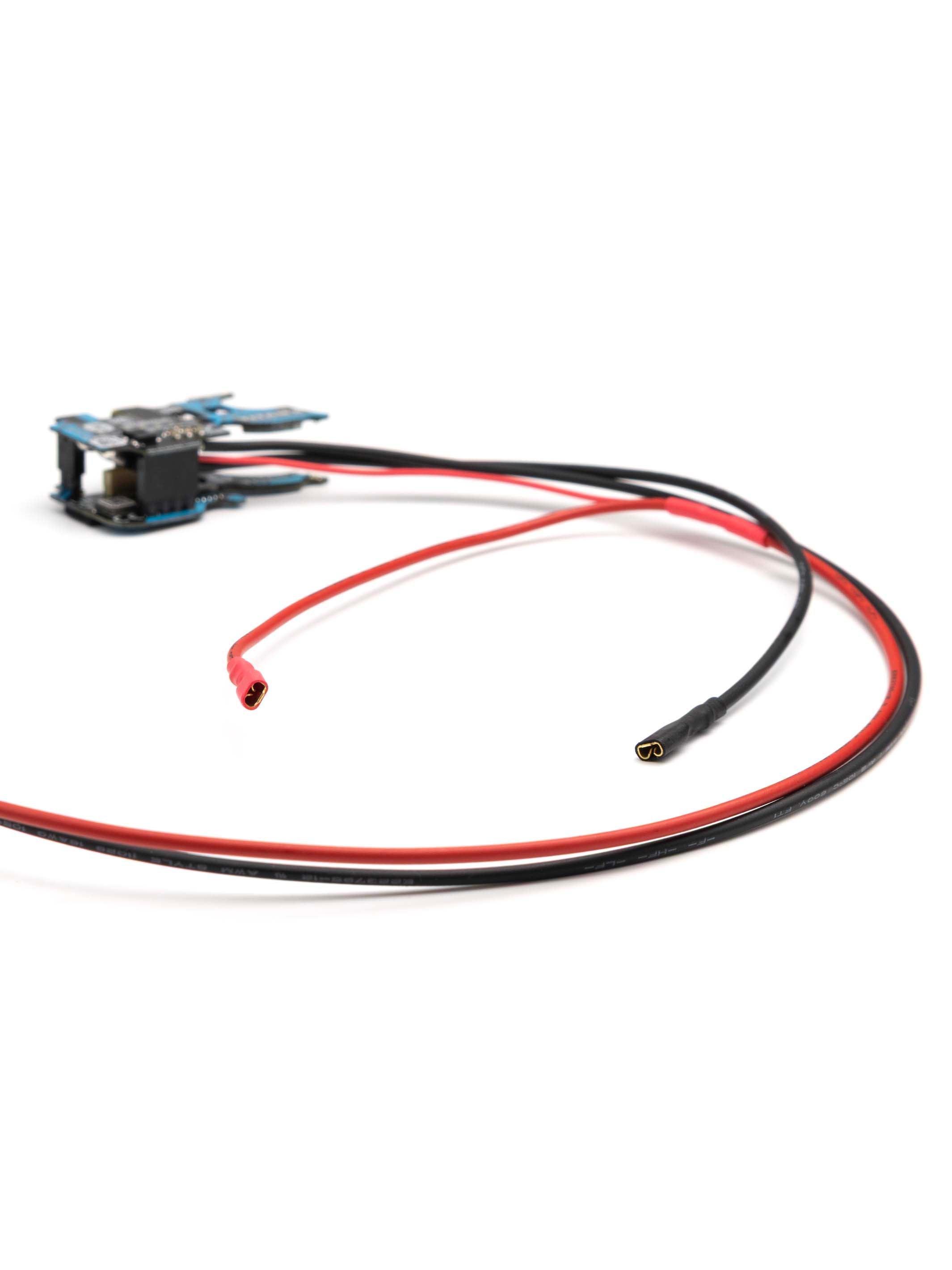 closeup of Titan II rear wired V2 gearbox AEG version motor cables