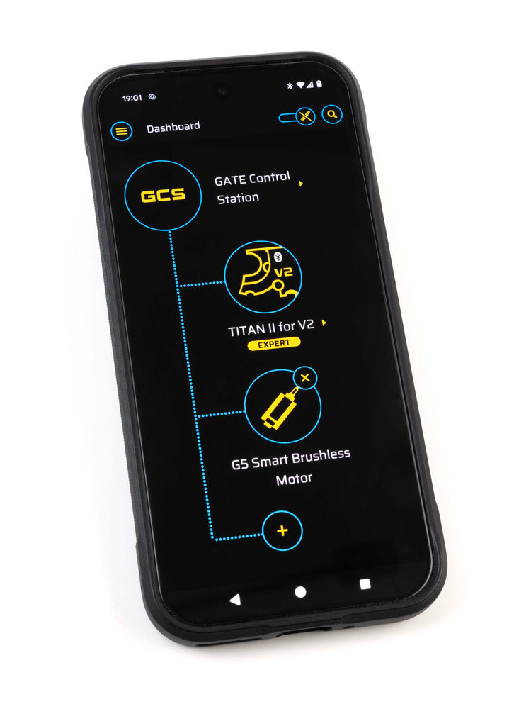 GCS App for configuring Titan II ETU and G5 Smart Brushless motor
