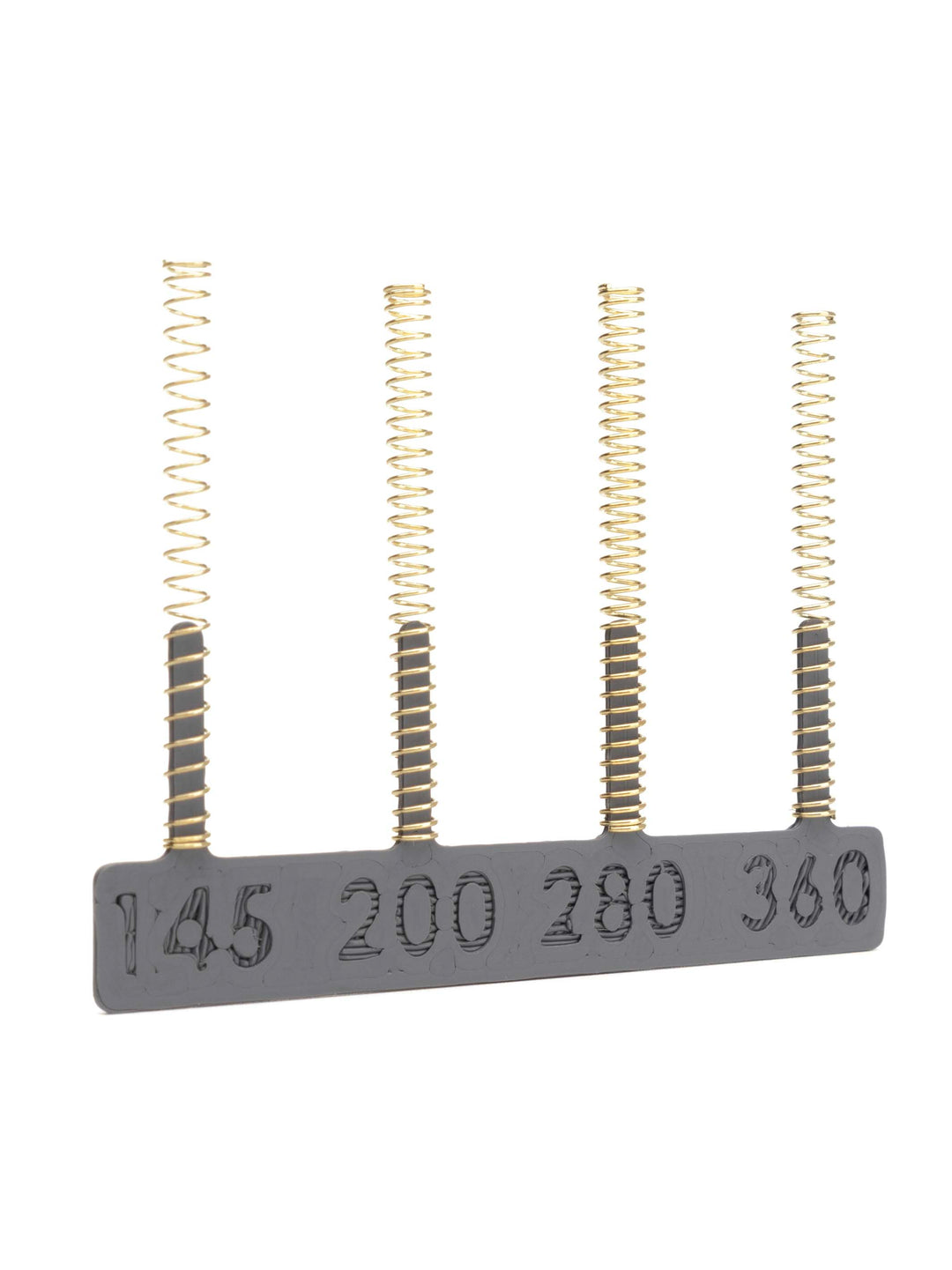 set of 4 different strength aap-01 nozzle return springs on a spring holder