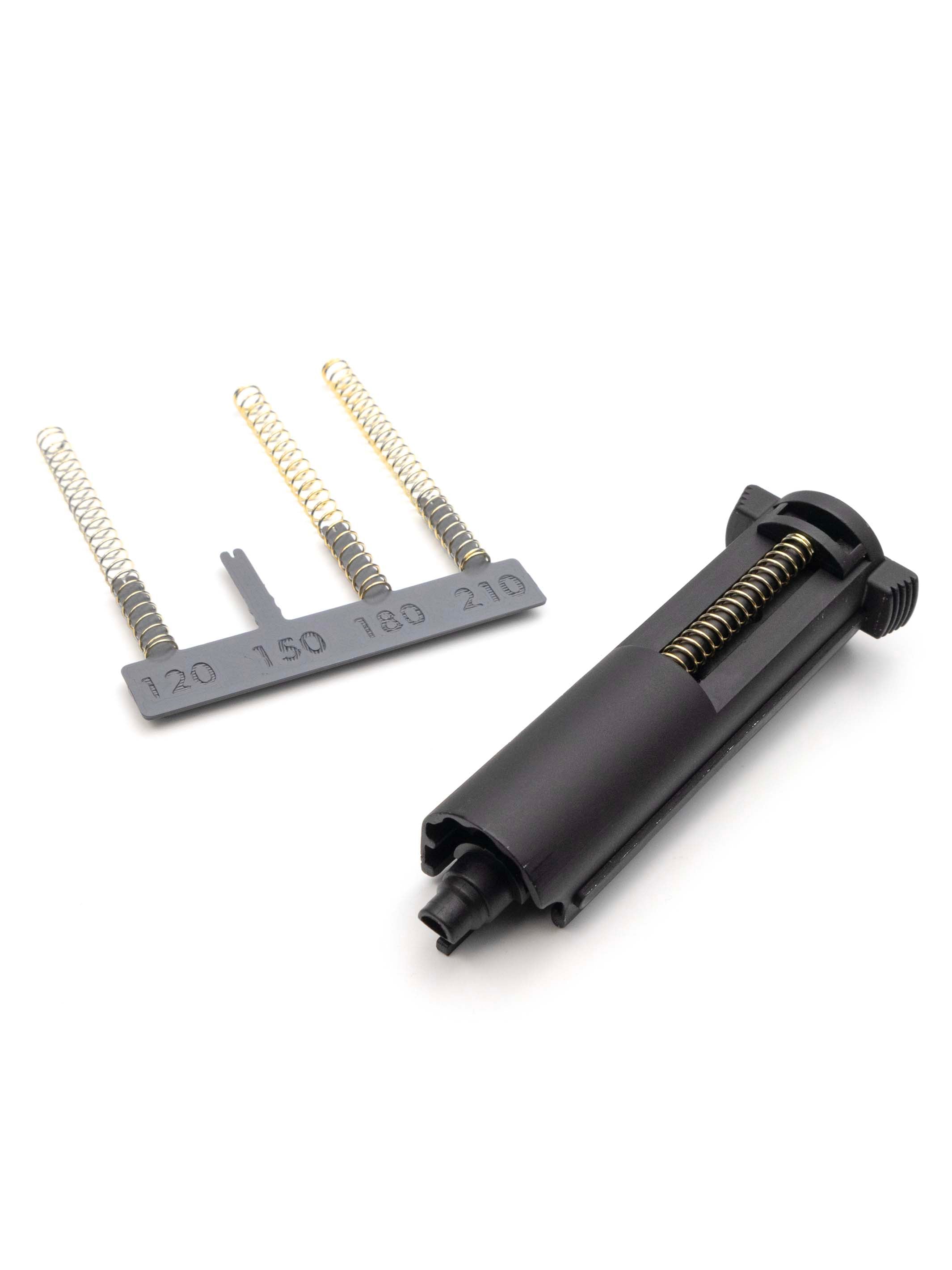 aap-01 stronger recoil spring set with one installed in aap-01 stock bolt