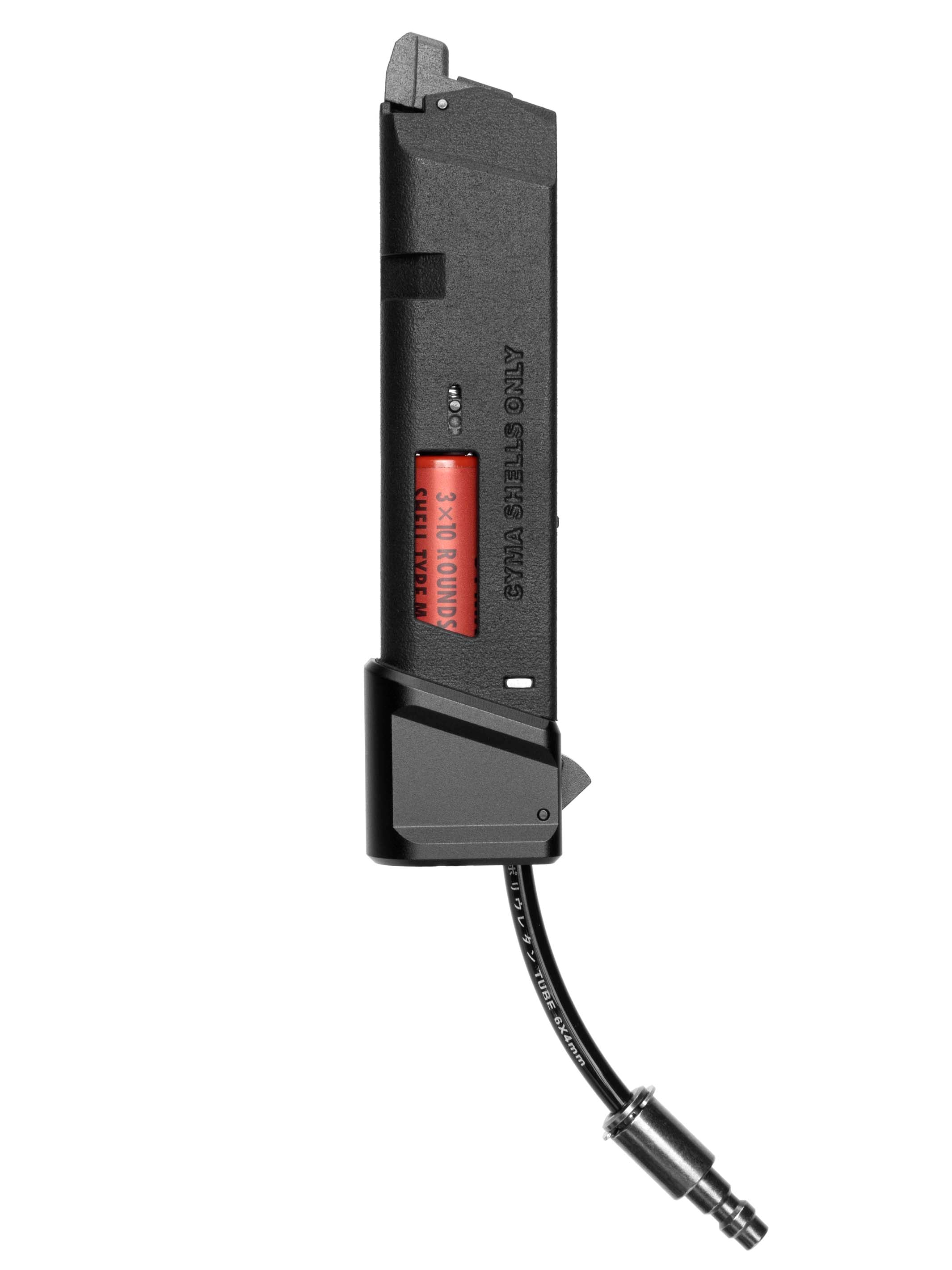 HPA pistol adapter for airsoft replica AAP-01 that uses shotgun shell magazines