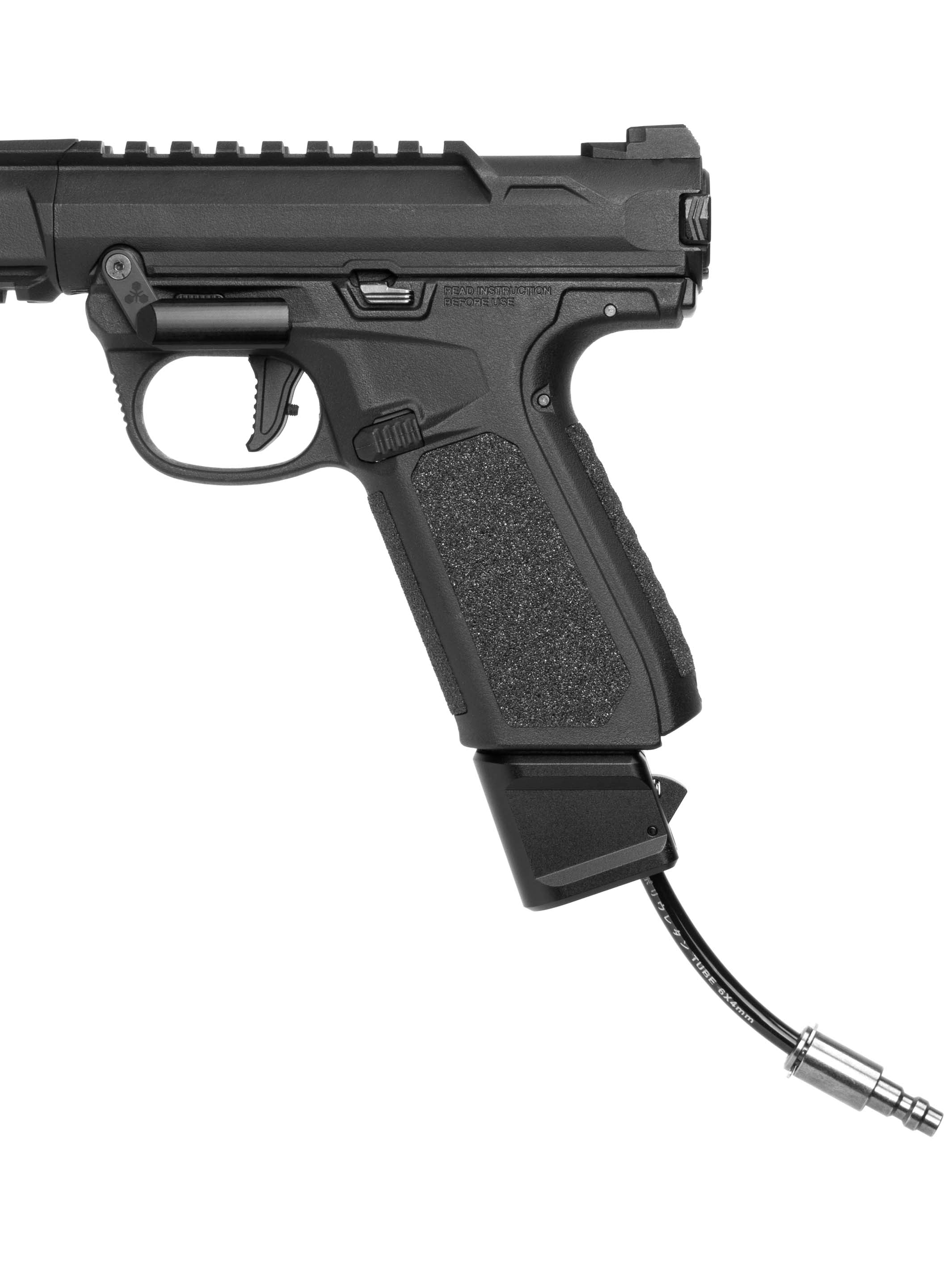 AAP-01C pistol with HPA shotgun shell adapter installed
