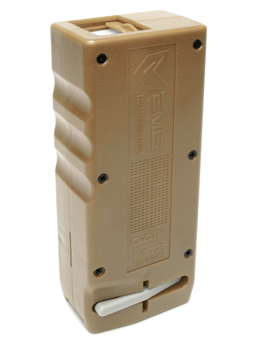 EMG odin m12 sidewinder speedloader on white background#color_dark-earth