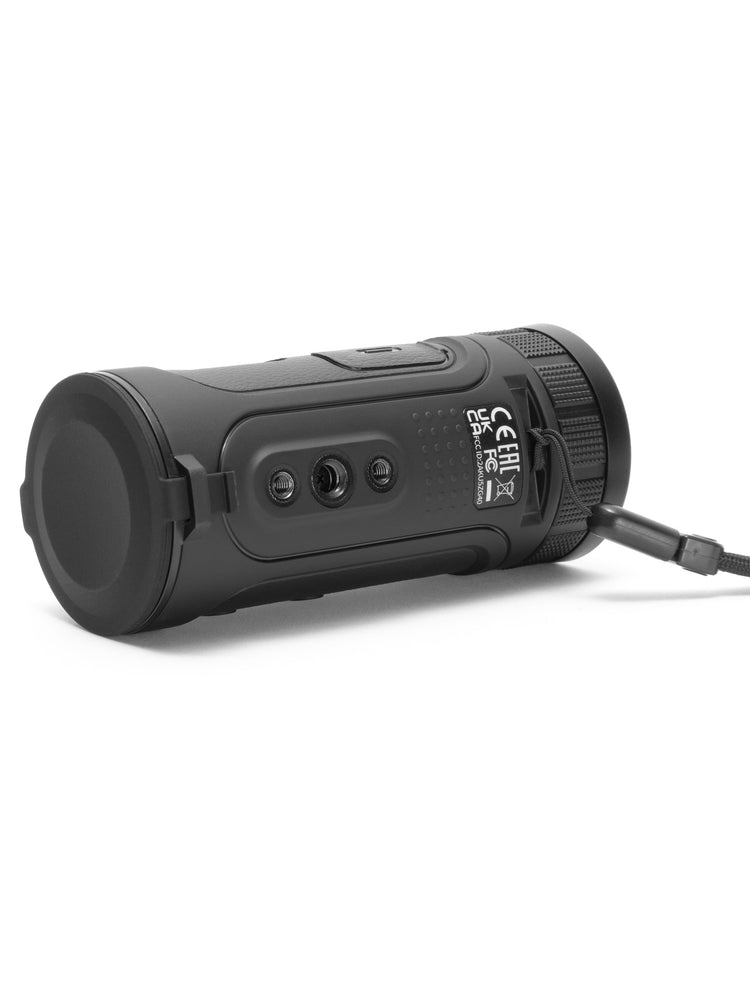 Underside of the Guide TE211M thermal monocular showing its tripod thread and mounting holes