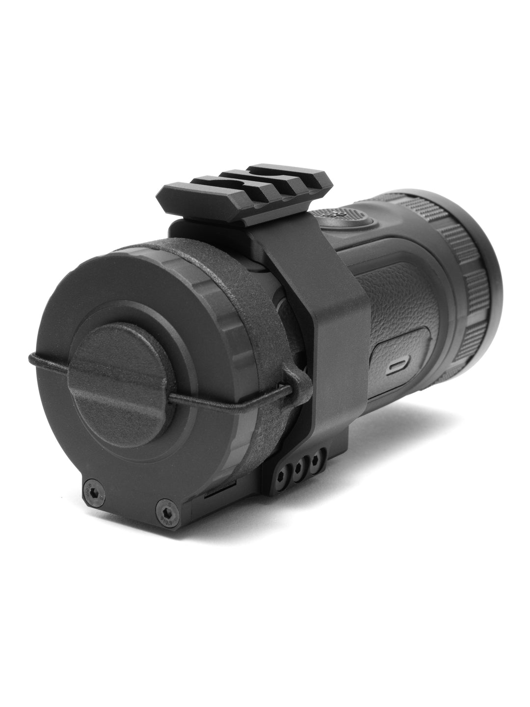 TE211M thermal with the titanium protector fitted and a picatinny top rail for a red dot