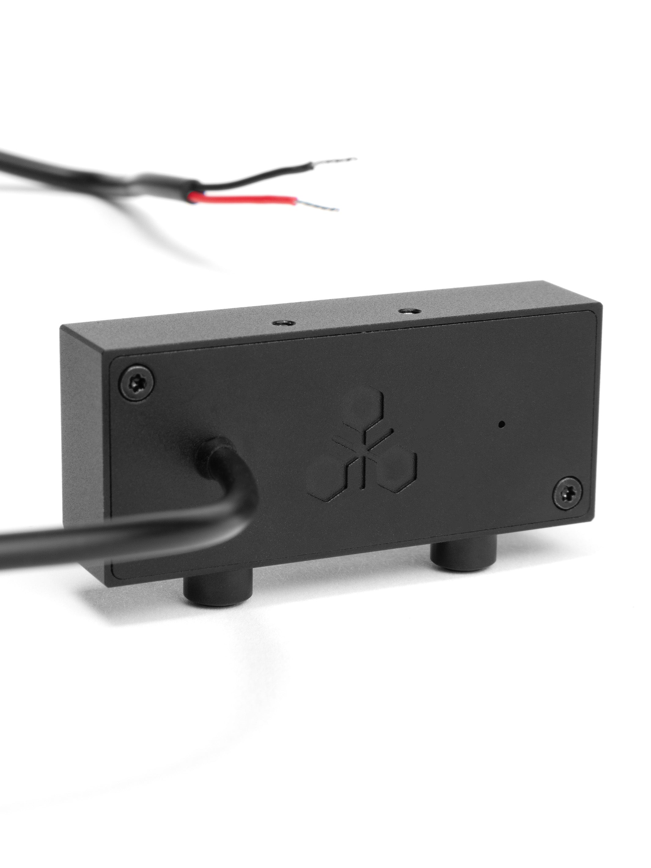 Real life StatTrak DIY Edition with bare wires on a white background