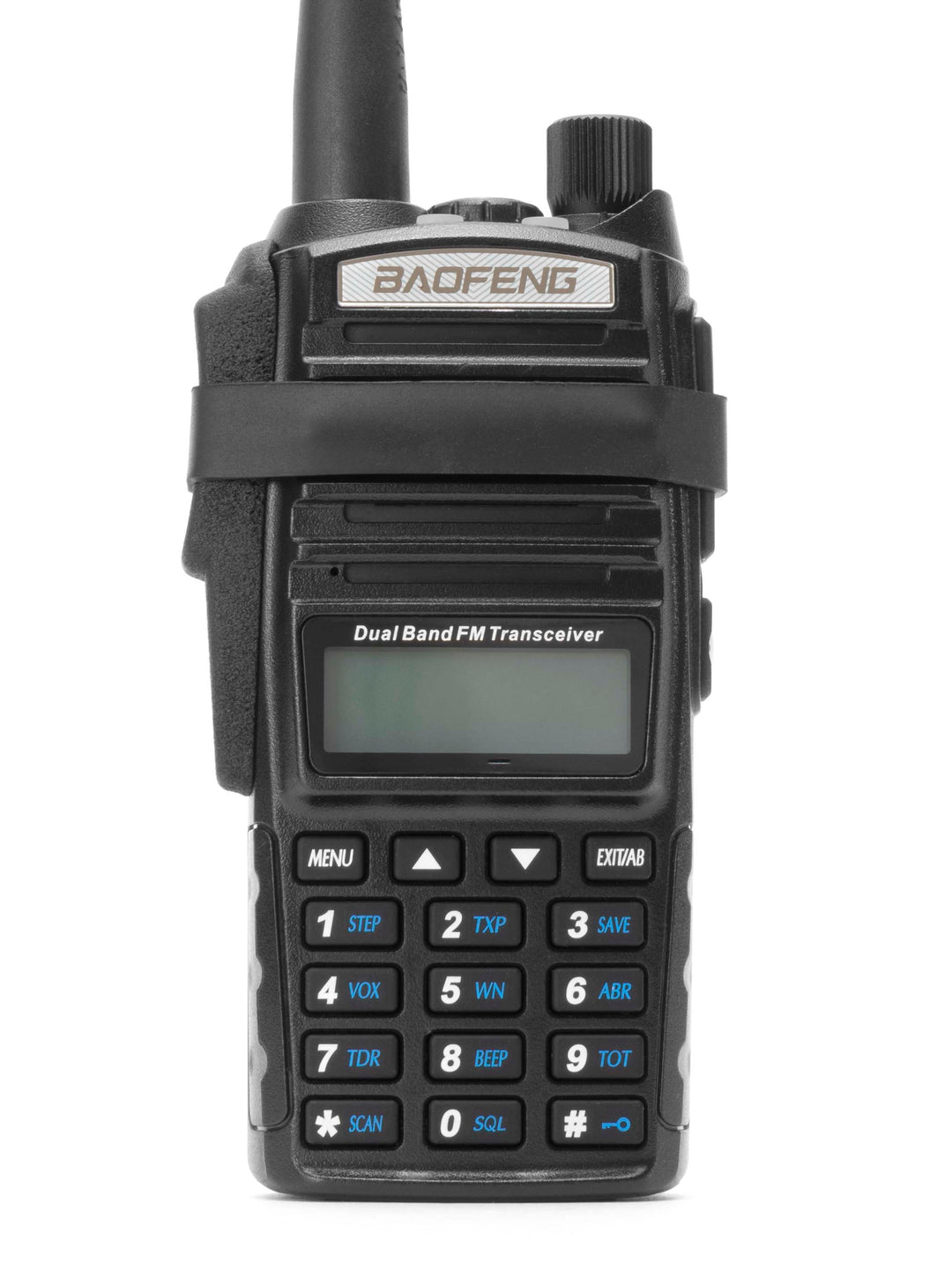 Baofeng UV-82 with PTT guard installed to prevent hotmic