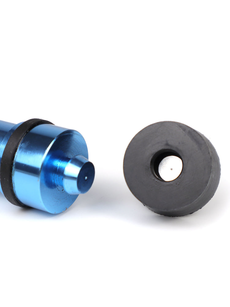 Modified piston head removed from the blue SSG96 piston, showing the airbrake pin seat